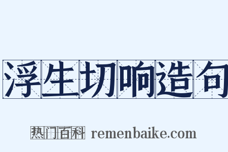 浮生切响造句是什么意思的图片